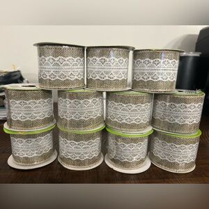 Burlap lace ribbon